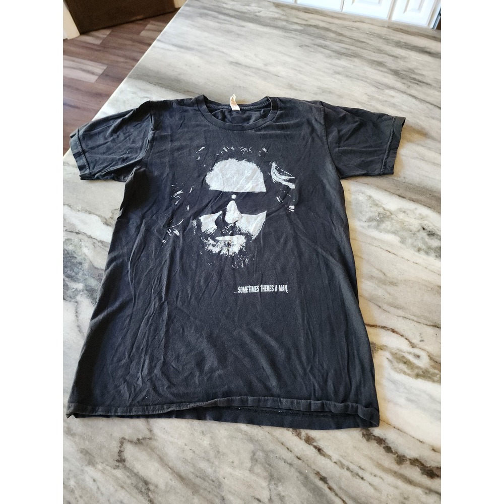 The Big‎ Lebowski T Shirt American Apparel Black Sometimes Theres a Man Movie